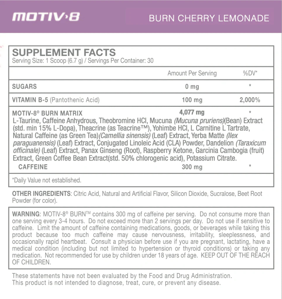 Motiv8 Burn